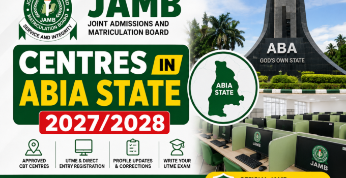  JAMB Centres in Abia State 2027/2028