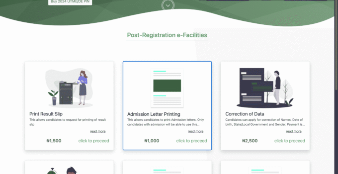 JAMB Admission Letter Printing 2027/2028 & All Years (UTME/DE)
